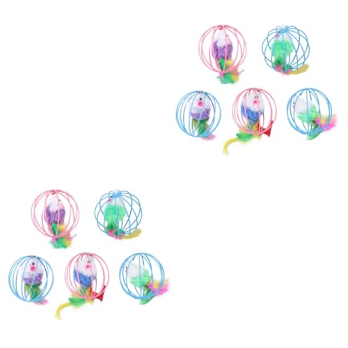 Supvox 10 STK Katzenspielzeug Plüsch Katze spielt Bälle Spielzeug für Katzen Interactive cat Toy Spielzeuge Käfig- -Kugel Haustier Katze Spielzeug die Katze Haustierzubehör Katzenkäfig von Supvox