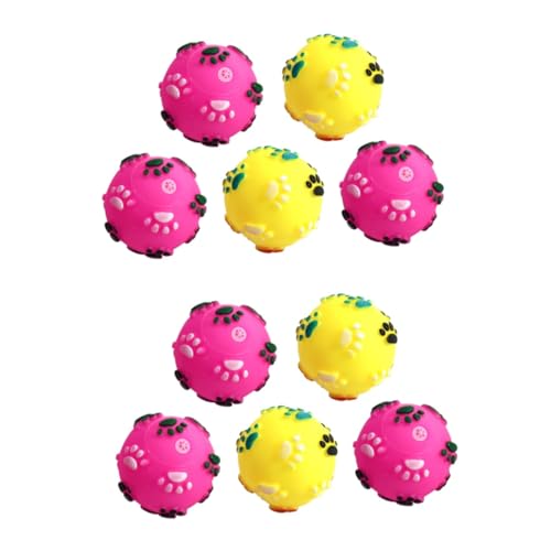 Supvox 10 STK Spielzeugball Für Haustiere Kauspielzeug Für Welpen Haustier Quietschender Ball Kätzchen Bälle Kätzchen Spielzeug Katzenbälle Interaktives Katzenspielzeug Singen Pet-Ball von Supvox