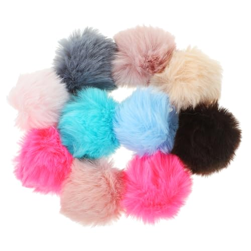 Supvox 10 Stück Katzen Flauschige Pom Poms Bunten Farben Leicht und Interaktiv für Kätzchen und Katzen für Handarbeiten und Dekoration Zufällige Farbe Zufällige Farbe von Supvox
