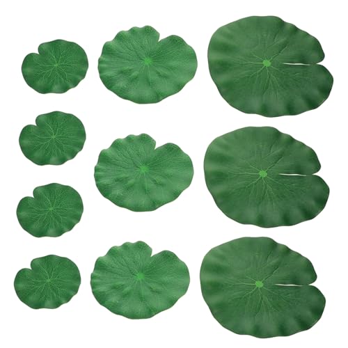 Supvox 10 Stück Realistische Schwimmende Seerosenblätter für Teichdekoration Künstliche Lotusblätter Verschiedenen für Aquarien und Gartenteiche Witterungsbeständig und Installierbar Supvox 10 Stück Realistische Schwimmende Seerosenblätter für Teichdekoration Künstliche Lotusblätter Verschiedenen für Aquarien und Gartenteiche Witterungsbeständig und Installierbar von Supvox