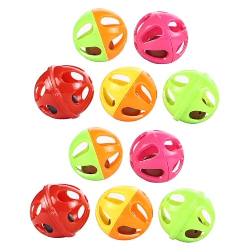 Supvox 100 STK Ballspielzeug für Katzen Pet-Ball-Spielzeug zweifarbiges Spielzeug plastikbälle plastikball Spielzeuge Glockenballspielzeug für Haustiere Katzenspielzeug runden Katzenball von Supvox