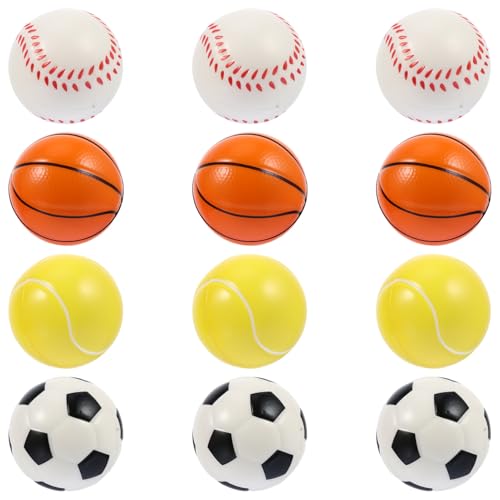 Supvox 12 Stück Teiliges Hundespielzeug aus Robustem Pu Ball Beißfest und Farbenfroh Interaktives Trainingsspielzeug zur Beschäftigung und Stressreduktion für Kleine und Mittlere Hunde von Supvox