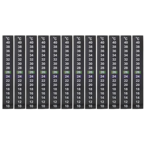Supvox Temperaturstreifen Für Aquarien 12 Stück Digitaler Aquarium-Thermometer-Aufkleber Selbstklebend Und Einfach Zu Verwenden von Supvox