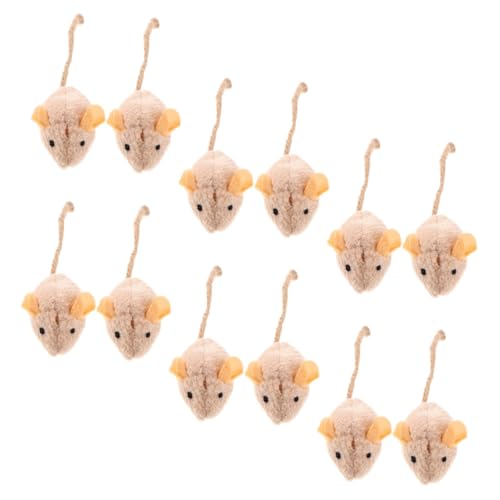 Supvox 12stücke Mäuse-katzenspielzeug Aus Plüsch Katzenbeißspielzeug in Mausform Kauspielzeug Für Katzen Interaktives Katzenspielzeug Plüschige Maus Für Hauskatzen von Supvox