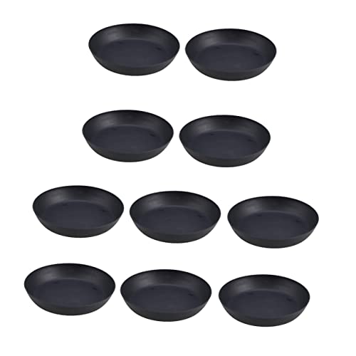 Supvox 15 Stück Ablagefach drinnen Untersetzer für Pflanzen Pflanzschale Topf Tablett Untertasse stative dreibein stativ Pflanzensammelwanne Teller mit Blumentopf Grundplatte pp Black von Supvox