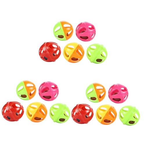 Supvox 150 STK Katzenspielzeug Glockenball Spielzeuge zweifarbiges Spielzeug Hund spielt Ball plastikbälle plastikball Ballspielzeug für Katzen Pet-Ball-Spielzeug runden Glocke Kugel von Supvox