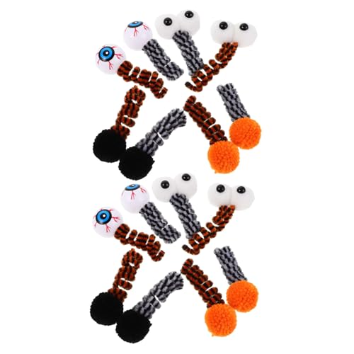 Supvox 16 Stück Teiliges Halloween Katzenspielzeug Plüsch-spiralfedern und Bälle Interaktive Spiralspielzeuge für Katzen Leichte Tragbare Katzenspielzeuge zur Beschäftigung Drinnen Sicher von Supvox