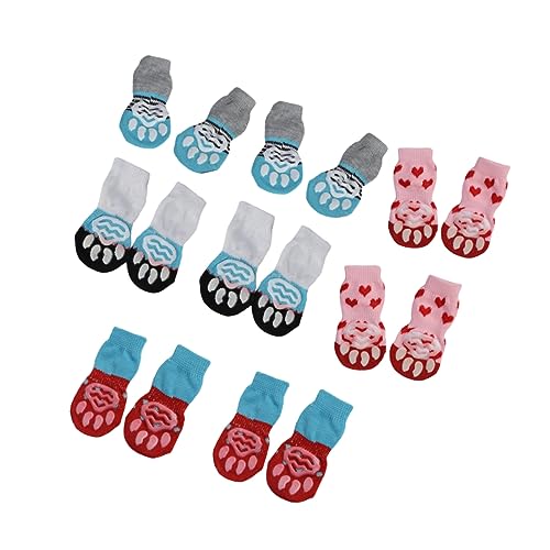 Supvox 16 Stück Teiliges Pet Hosiery Baumwollsocken rutschfest Warm für Kleine und Mittlere Hunde Katzen Pfotenfreundlich Schützend gegen Kälte und Kratzer im Winter Supvox 16 Stück Teiliges Pet Hosiery Baumwollsocken rutschfest Warm für Kleine und Mittlere Hunde Katzen Pfotenfreundlich Schützend gegen Kälte und Kratzer im Winter von Supvox