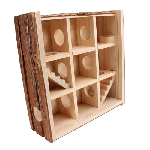 Supvox Hamster Übung Spielzeug Holz Haustier Spielset Mini Design Sicher Massivholz Dach Für Klettern Supvox Hamster Übung Spielzeug Holz Haustier Spielset Mini Design Sicher Massivholz Dach Für Klettern von Supvox