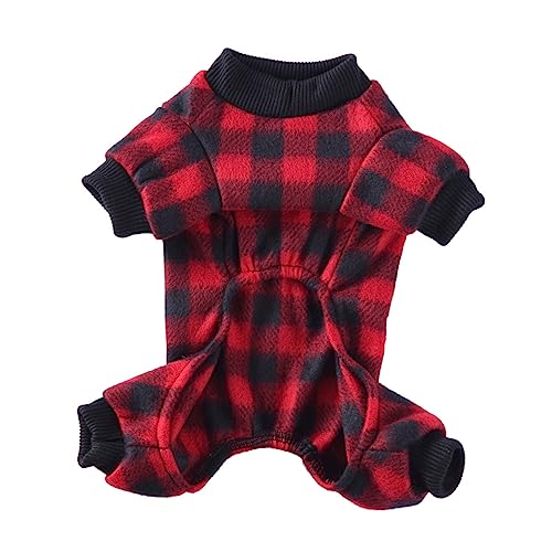 Supvox 1pc Gittermuster Welpen Hund Outfit Warmer Mantel Für Haustier Kleidung Zubehör von Supvox