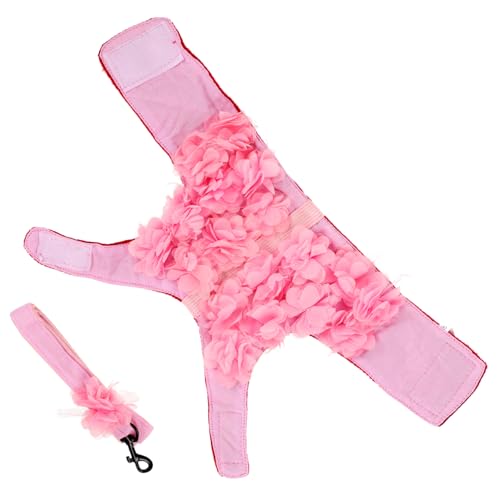 Supvox Hundetraktion Stereo-Blumendesign Haustier Für/mittelgroße Atmungsaktive Verstellbare Brustgurte Zufällige Farbe von Supvox