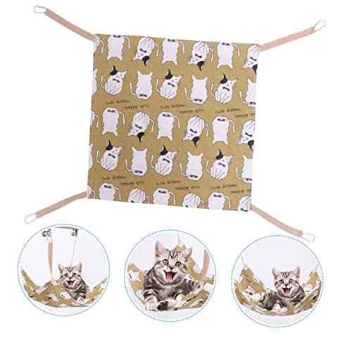 Supvox Baumwollleinen-katzenhängematte Wendbares Katzenbett Hängematte Kühlkissen für Ihren Katzenfreund Supvox Baumwollleinen-katzenhängematte Wendbares Katzenbett Hängematte Kühlkissen für Ihren Katzenfreund von Supvox