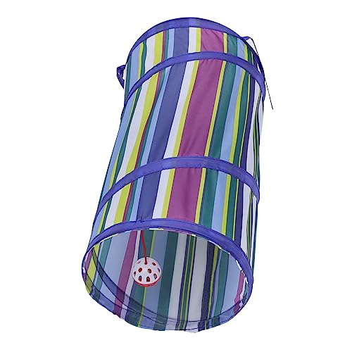 Supvox Faltbarer Katzentunnel Katzenzelt Tunnel Für Hauskatzen Atmungsaktiv Klingende Glocke Gestreiftes Katzenspielzeug Supvox Faltbarer Katzentunnel Katzenzelt Tunnel Für Hauskatzen Atmungsaktiv Klingende Glocke Gestreiftes Katzenspielzeug von Supvox