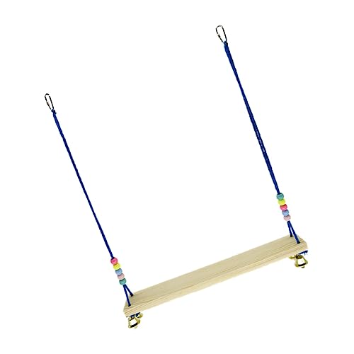 Supvox Papageien-schaukelspielzeug für Vögel Großes Papageien-kletterspielzeug Stabile Konstruktion Papageien-Spielzeug Holzglocken Supvox Papageien-schaukelspielzeug für Vögel Großes Papageien-kletterspielzeug Stabile Konstruktion Papageien-Spielzeug Holzglocken von Supvox