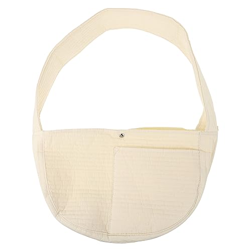 Supvox Haustier Crossbag Haustier Sling Carrier Kompakte Katze Schultertasche Reise Welpen Tragetasche Atmungsaktiv Beige von Supvox