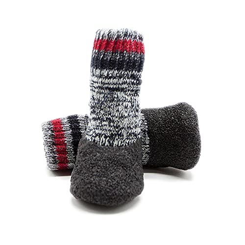Supvox Nicht-hundesocken-Set 2 Paar Warme Haustier-hundesocken-polsterung Für Große Und Mittelgroße Hunde Grau Supvox Nicht-hundesocken-Set 2 Paar Warme Haustier-hundesocken-polsterung Für Große Und Mittelgroße Hunde Grau von Supvox