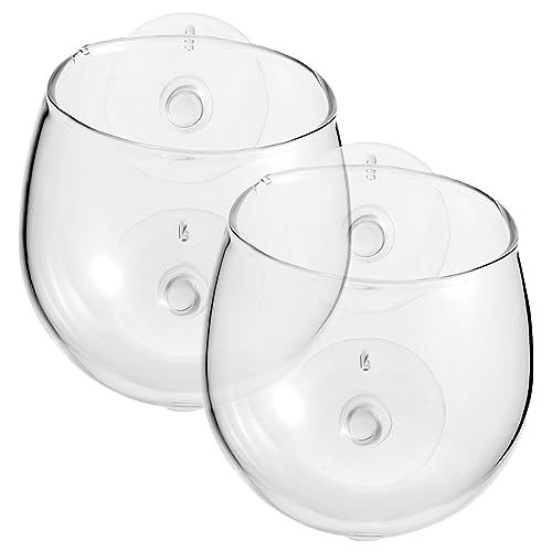 Supvox 2 STK Becher Für Aquakultur Aquariumheizung Aquariumdekorationen Aquarienpflanze Fischtankluftpumpe Große Aquarien Fischfilter Filter Für Aquarien Glas Mit Hohem Borosilikatgehalt von Supvox