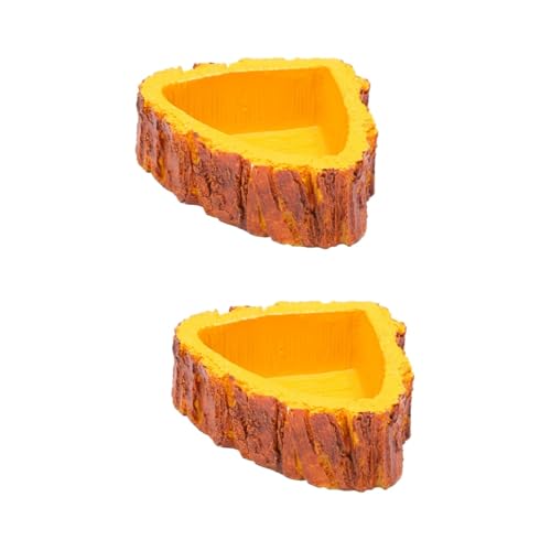 Supvox 2stücke Resin Reptilien Futter Und Wassernapf Für Schildkröten Und Echsen rutschfeste Futter Und Trinkschale Mit Glatter Oberfläche Für Haustiere Und Dekorative von Supvox