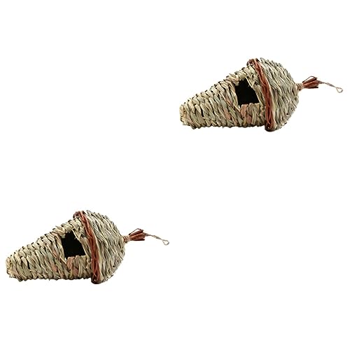 Supvox 2 Stücke Vogel Gestrickte Vogel Nest Modell Vogel Shelter Handgemachte Gras Supvox 2 Stücke Vogel Gestrickte Vogel Nest Modell Vogel Shelter Handgemachte Gras von Supvox