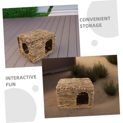 Supvox 2 STÜCK Handgefertigtes Faltbares Gras Tierversteck aus Natürlichem Material Gemütliches Meerschweinchen und Hamsterhaus für Drinnen und Draußen Kleintier Zuhause Supvox 2 STÜCK Handgefertigtes Faltbares Gras Tierversteck aus Natürlichem Material Gemütliches Meerschweinchen und Hamsterhaus für Drinnen und Draußen Kleintier Zuhause von Supvox