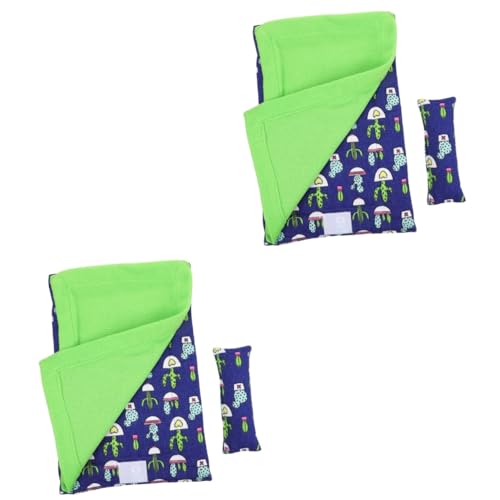 Supvox 2 Sätze Kletterndes Baumwollnest Für Haustiere Eidechsen Liege Reptilienbett Bett Für Kleintiere Eidechsen-hängebett Spielzeughängematte Leopardgecko Ratte Segeltuch Blue von Supvox