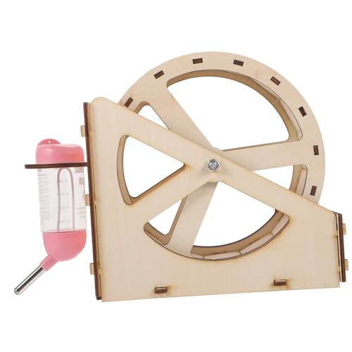 Supvox 2 Sätze Laufrad Aus Holz Für Haustiere Laufrad Igel Sport Wasserkrug Spielzeug Für Tiere Holzspielzeug Rennmäuse-Rad Spielset Aus Holz Holzrad Spielzeug Hamster Übungsrad Hölzern von Supvox