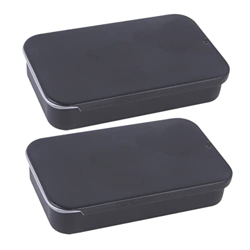 Supvox 2stücke Vogel Snack Box Kleine Eisenbox Mit Schiebedeksel Futterbehälter Für Vogeltraining Praktische Futterbox Für Unterwegs Schwarz von Supvox