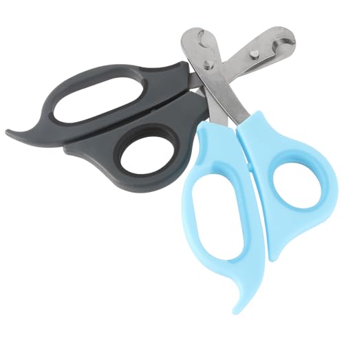 Supvox 2 Stück Edelstahl Katzen Krallenschere Ergonomischer Griff Langlebig Sicher für Präzise Haustier Nagelpflege Katzenknipser Pfotenschneider Haustiere von Supvox