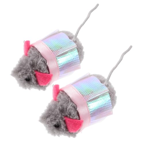 Supvox 2stücke Interaktives Maus-Spielzeug Für Katzen Mit Katzenminze Katzenspielzeug Für Hauskatzen Kau-Spielzeug Für Katzen Mäusespielzeug von Supvox