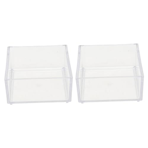 Supvox 2stücke Transparente Reptilien Futterschalen Für Wasser Und Futter Pet Feeding Bowl Für Hamster Einsiedlerkrebse Und Andere Kleintiere rutschfeste Basis Leicht Zu Reinigen von Supvox