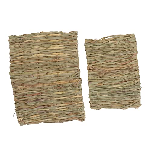 Supvox Matten 2er Set Hamster Nesting Woven Mat Natürliche Einstreu für Kleintiere Zubehör Supvox Matten 2er Set Hamster Nesting Woven Mat Natürliche Einstreu für Kleintiere Zubehör von Supvox