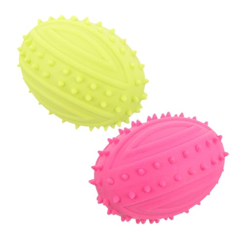 Supvox 2 Stücke Hund Kauen Spielzeug für Welpen Zahnen Interaktive Squeezing Hund Bälle Supvox 2 Stücke Hund Kauen Spielzeug für Welpen Zahnen Interaktive Squeezing Hund Bälle von Supvox