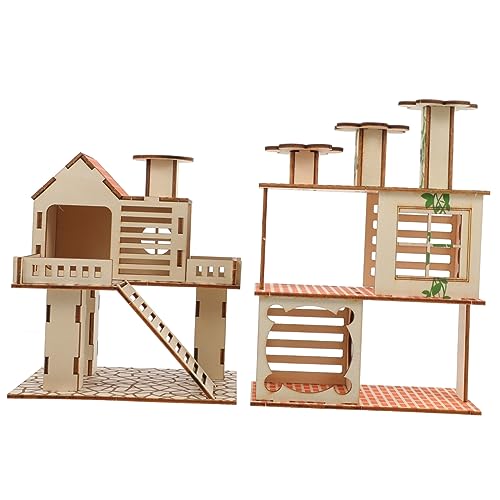 Supvox 2stücke Hamsterplattform Aus Holz Mit Spielhaus Für Kleine Haustiere Als Lebensraum Und Spielplatz Für Hamster Meerschweinchen Und Eichhörnchen Supvox 2stücke Hamsterplattform Aus Holz Mit Spielhaus Für Kleine Haustiere Als Lebensraum Und Spielplatz Für Hamster Meerschweinchen Und Eichhörnchen von Supvox