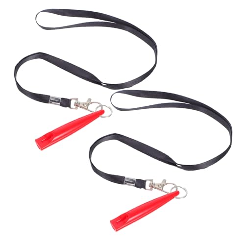Supvox 2 Stück Hundepfeife mit Lanyard Lautstarker Rückruf Effektives Training für Pferde Zubehör für Tiertraining von Supvox