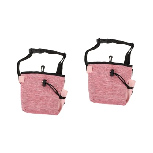 Supvox 2 Stück Hundetrainings Gürteltasche Müllbeutel Hundefutter Snack Beutel Müllbeutel Welpen Leckerli Tasche Praktische Hundetasche Outdoor Hunde Snack Tasche Haustier Rosa von Supvox