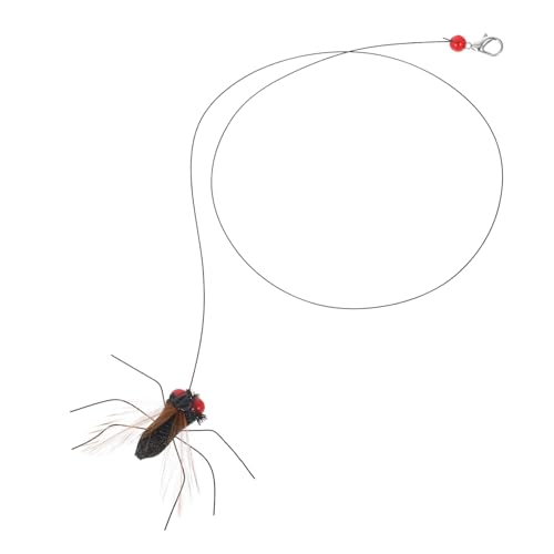 Supvox 2 Stück Interaktive Katzenangel mit Langen Schnüren Insektersatzköpfe für Indoor Katzen zur Stimulierung Tierentwicklung von Supvox