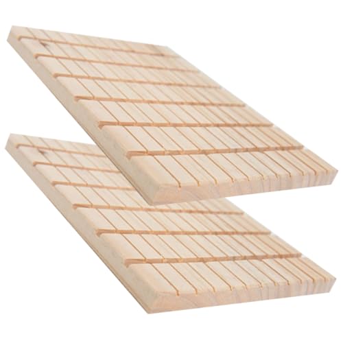Supvox 2 Stück Kleintier Holz Kratzbrett Natürliche Nagelpflege für Kaninchen und Kleine Haustiere Robuste Glatte Oberfläche Wiederverwendbar Schont Pfoten und Verhindert Lange Krallen von Supvox
