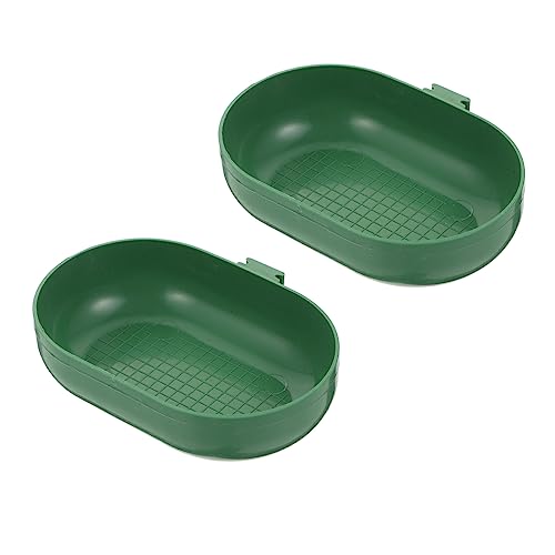 Supvox 2 Stück Kunststoff Vogelbadewannen Praktische Badewannen für Vögel Pet Supplies Grün für Käfige Einfache Installation Leicht und Tragbar Cleveres Design für Spaß von Supvox