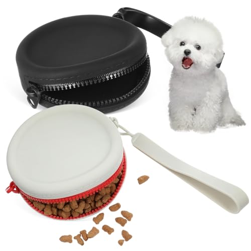 Supvox 2 Stück Leckerlibeutel für Hundetraining Futtertasche mit Reißverschluss Kompakte Aufbewahrung für Snacks und Kleinteile für und Reisen von Supvox