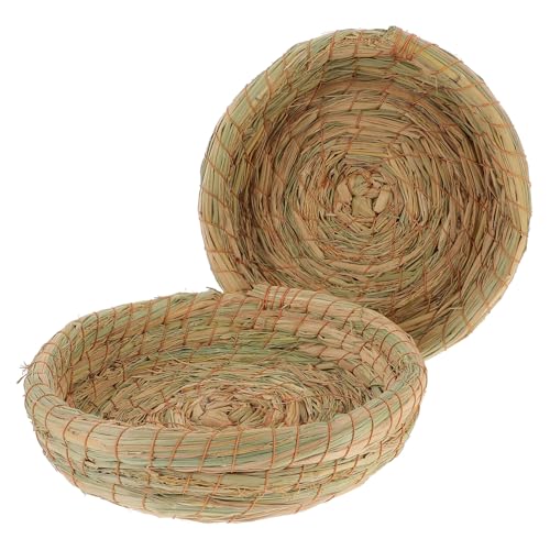 Supvox 2 Stück Natürliches Handgewebtes Haustiernest aus Stroh Warmes und Strapazierfähiges Schlafmatten Hamster Meerschweinchen Frettchen und Kleine Nager Sicher und Komfortabel Supvox 2 Stück Natürliches Handgewebtes Haustiernest aus Stroh Warmes und Strapazierfähiges Schlafmatten Hamster Meerschweinchen Frettchen und Kleine Nager Sicher und Komfortabel von Supvox