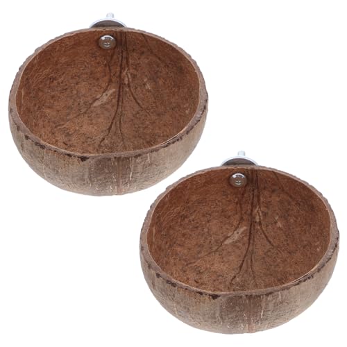 Supvox 2 Stück Natürliches Kokosnussschalen Vogelnest für Papageien Wellensittiche Nymphensittiche Kleine Vögel Geeignet Pflegeleicht Hygienisch Supvox 2 Stück Natürliches Kokosnussschalen Vogelnest für Papageien Wellensittiche Nymphensittiche Kleine Vögel Geeignet Pflegeleicht Hygienisch von Supvox