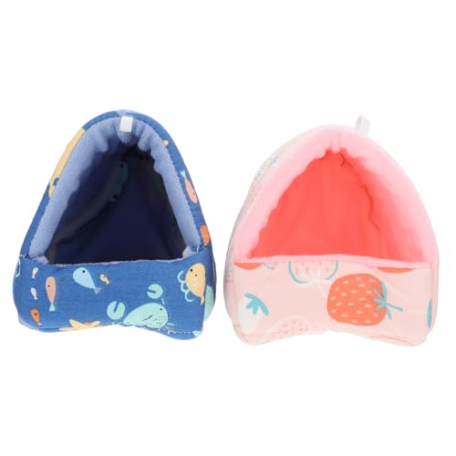 Supvox 2 Stück Teiliges Hamster Winterbett aus Wärmendem Baumwollmaterial Kleines Kleintiernest für Zwerghamster und Nager Winddichtes Schlafhaus in Rosa mit Erdbeer und Meereswelt Supvox 2 Stück Teiliges Hamster Winterbett aus Wärmendem Baumwollmaterial Kleines Kleintiernest für Zwerghamster und Nager Winddichtes Schlafhaus in Rosa mit Erdbeer und Meereswelt von Supvox