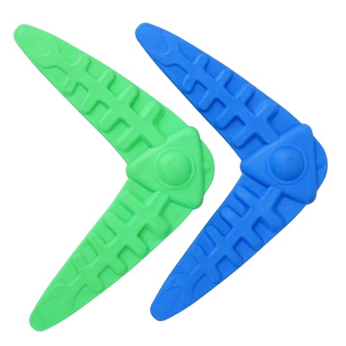 Supvox 2 Stück Teiliges Hundekauspielzeug Bumerangform Langlebig Beißfest für Welpen und Kleine bis Große Hunde zum Training Leuchtenden Farben Zufällige Farbe Zufällige Farbe von Supvox