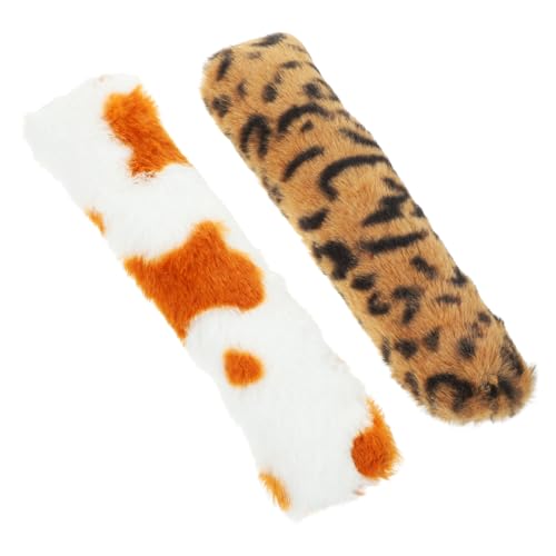 Supvox 2 Stück Teiliges Katzenspielzeug mit Katzenminze Kissen Kuh und Leopardenmuster Interaktives Kauspielzeug für Katzen Leichtes Kratzfestes Kuschelkissen für Spielaktive Katzen von Supvox