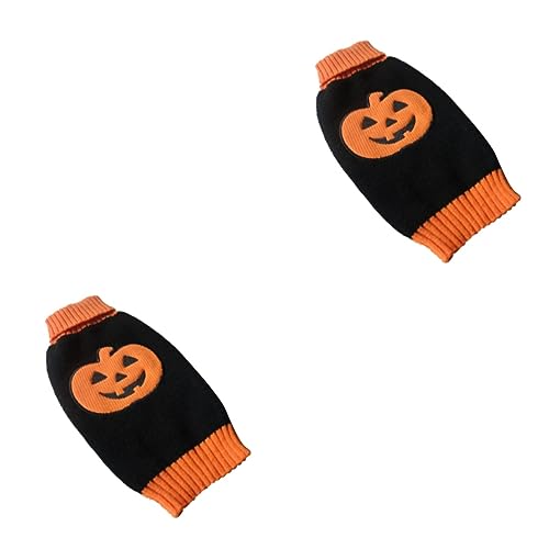 Supvox 2 Stücke Warme Stricken Hund Pullover Kürbis Muster Haustier Kleidung Für Hunde Welpen Supvox 2 Stücke Warme Stricken Hund Pullover Kürbis Muster Haustier Kleidung Für Hunde Welpen von Supvox