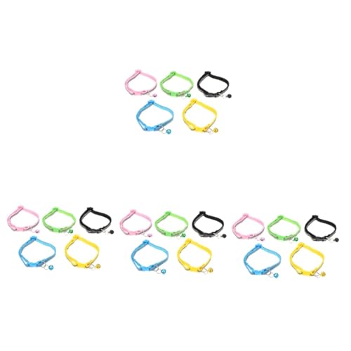 Supvox 20 STK Katzenhalsband personalisiert Katzenhalsbänder für Mädchenkatzen Kitten Halsband Hunde Tragbare Welpenhalsbänder mit Glocke praktisches Halsband für Katze pp von Supvox