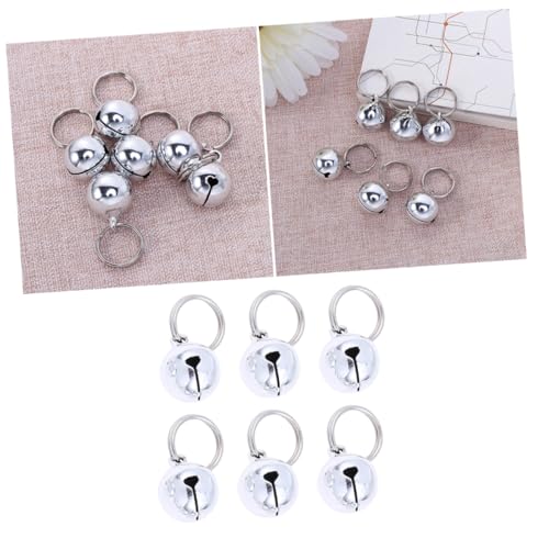 Supvox 20 Stück Metallglöckchen für Haustierhalsband Langlebige Hundeglocken Zubehör Leise Klingelnd Silberfarbene Anhänger für Katzen und Hunde für Tägliches Tragen von Supvox