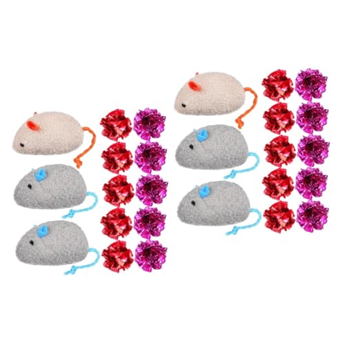 Supvox 26 STK Spielzeug Katzenminze Mäuse Produkte für Katzen Katzenbälle The Thrill thrille Ohren Plüschtier Knisterbälle für Katze Kätzchen Hauskatze Haustierzubehör Baumwollfüllung Supvox 26 STK Spielzeug Katzenminze Mäuse Produkte für Katzen Katzenbälle The Thrill thrille Ohren Plüschtier Knisterbälle für Katze Kätzchen Hauskatze Haustierzubehör Baumwollfüllung von Supvox