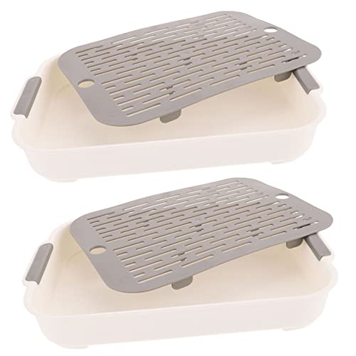 Supvox 2Er-Box Kaninchentoilette Hamster klo kaninchenklo Meerschweinchenstreu Trinkbare Haustiertoilette Wurf Heu abnehmbare Toilette aus Kunststoff Töpfchen für Meerschweinchen pp Weiß Supvox 2Er-Box Kaninchentoilette Hamster klo kaninchenklo Meerschweinchenstreu Trinkbare Haustiertoilette Wurf Heu abnehmbare Toilette aus Kunststoff Töpfchen für Meerschweinchen pp Weiß von Supvox