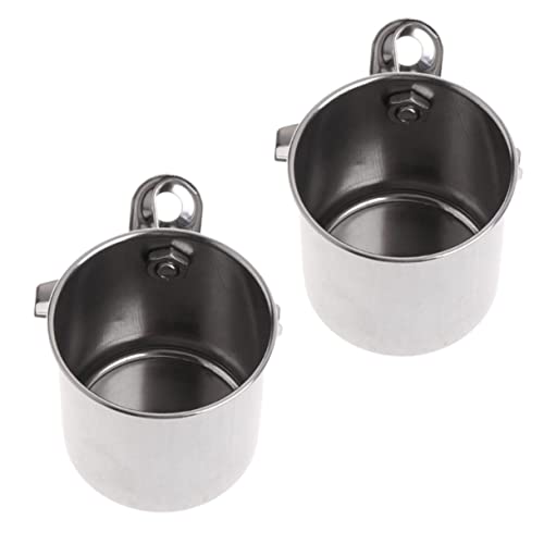 Supvox 2er-Pack Vogelspieß Aus Edelstahl Papageienspieß Futterspender Große Schüssel für Papageien Vögel Futternapf Käfig Tierfutterbehälter Supvox 2er-Pack Vogelspieß Aus Edelstahl Papageienspieß Futterspender Große Schüssel für Papageien Vögel Futternapf Käfig Tierfutterbehälter von Supvox